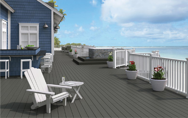 Co-extrusion Decking by the Sea